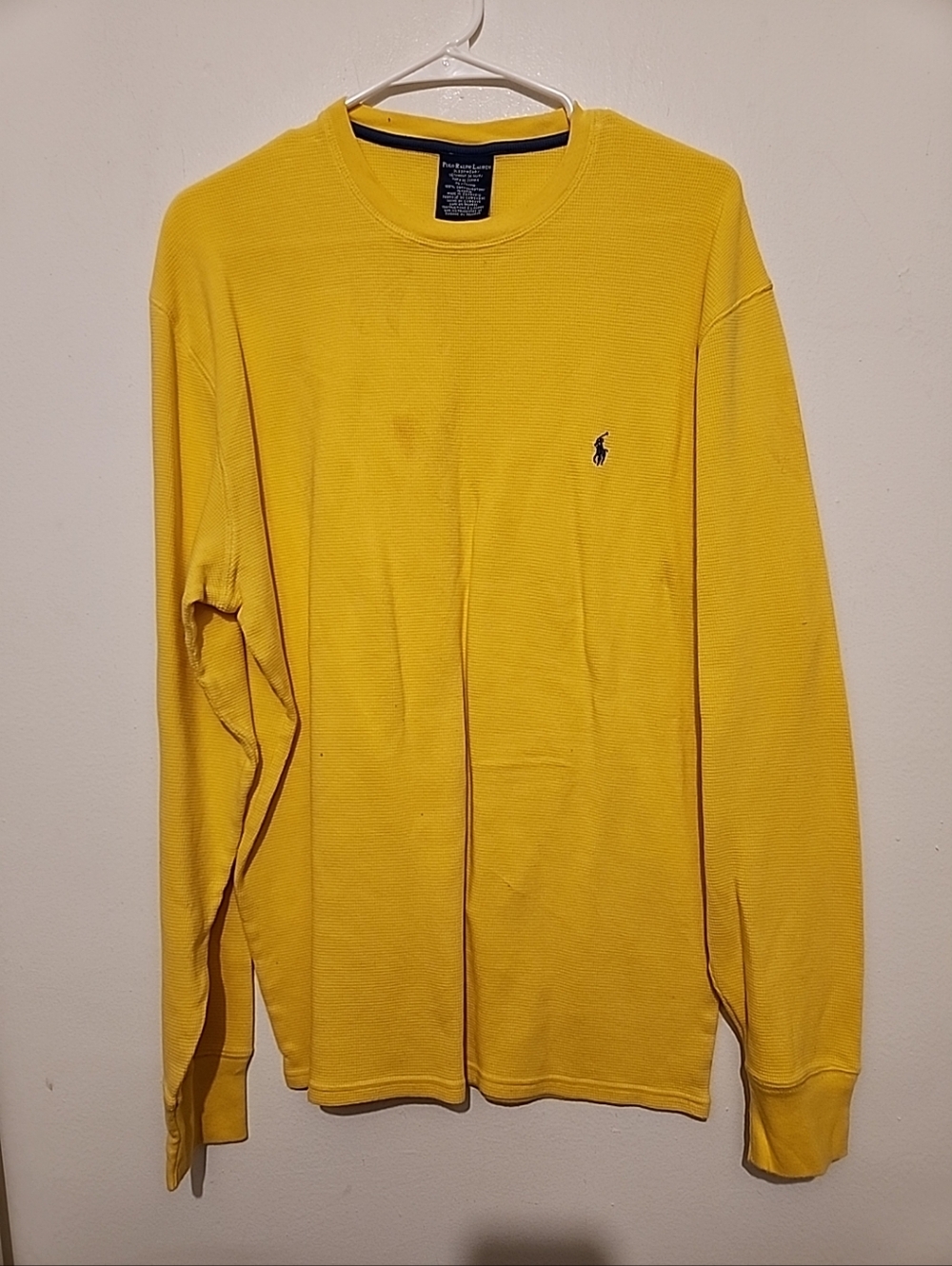Yellow Ralph Lauren long-sleeved thermal t-shirt